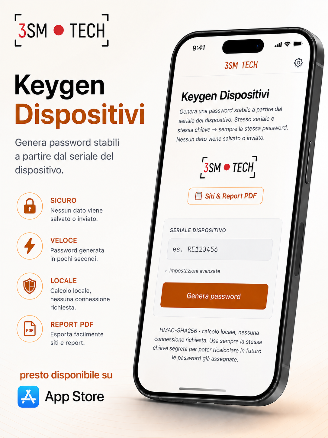3SM-Keygen: app iPhone per la generazione password dispositivi